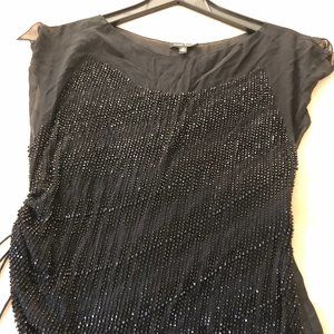 Anne Klein Black Sequin Top